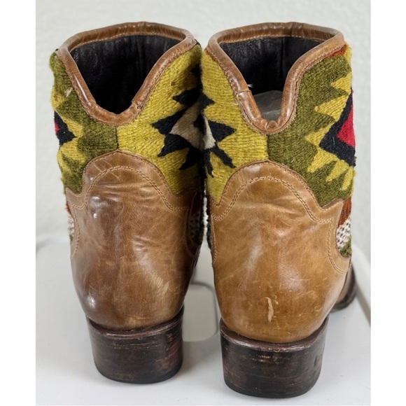 Free Bird Cablo Southwest Tapestry Brown Bohemian Leather Boots, Size 7 - Picture 5 of 11